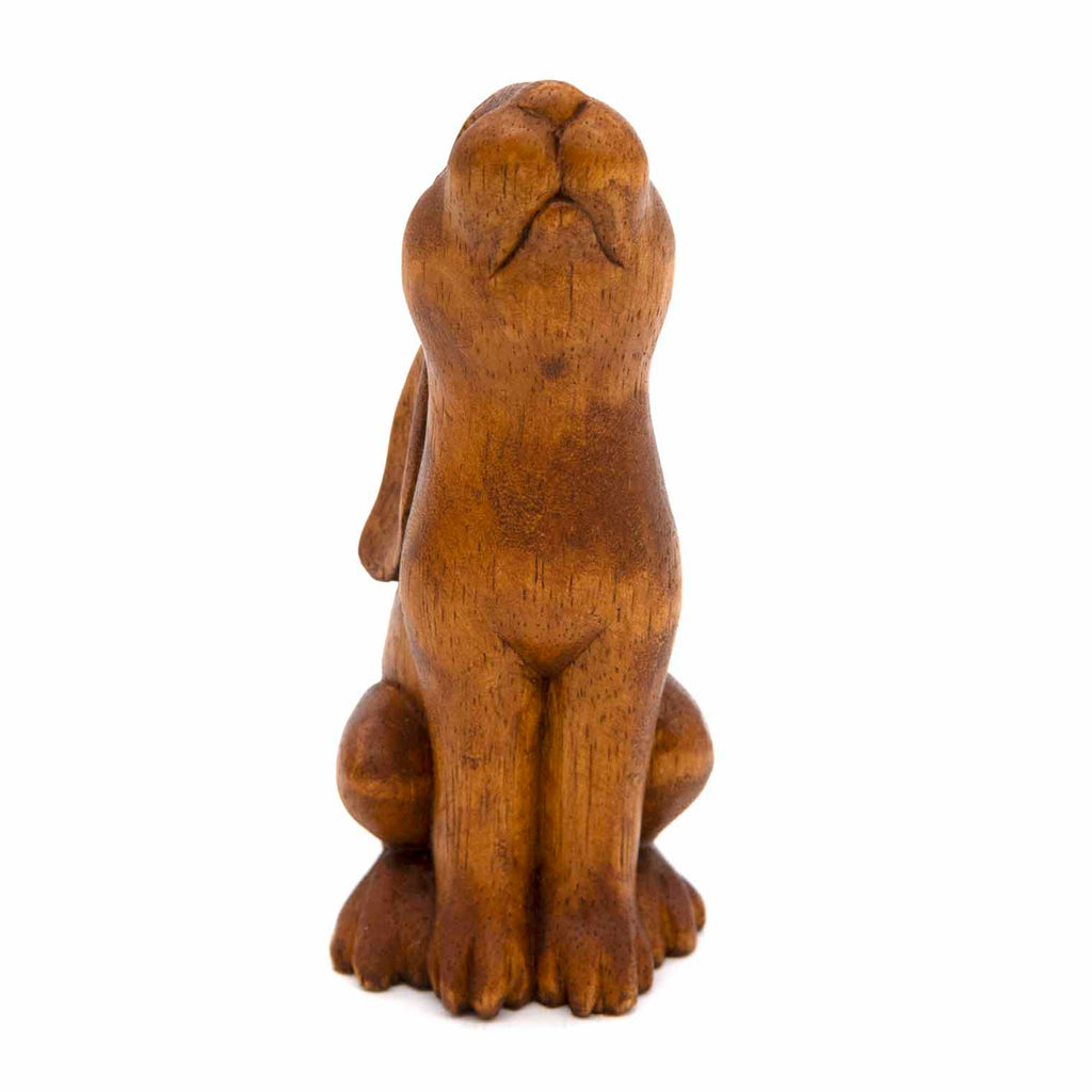 Moon Gazing Hare Woodcarving - Medium-Siesta Crafts