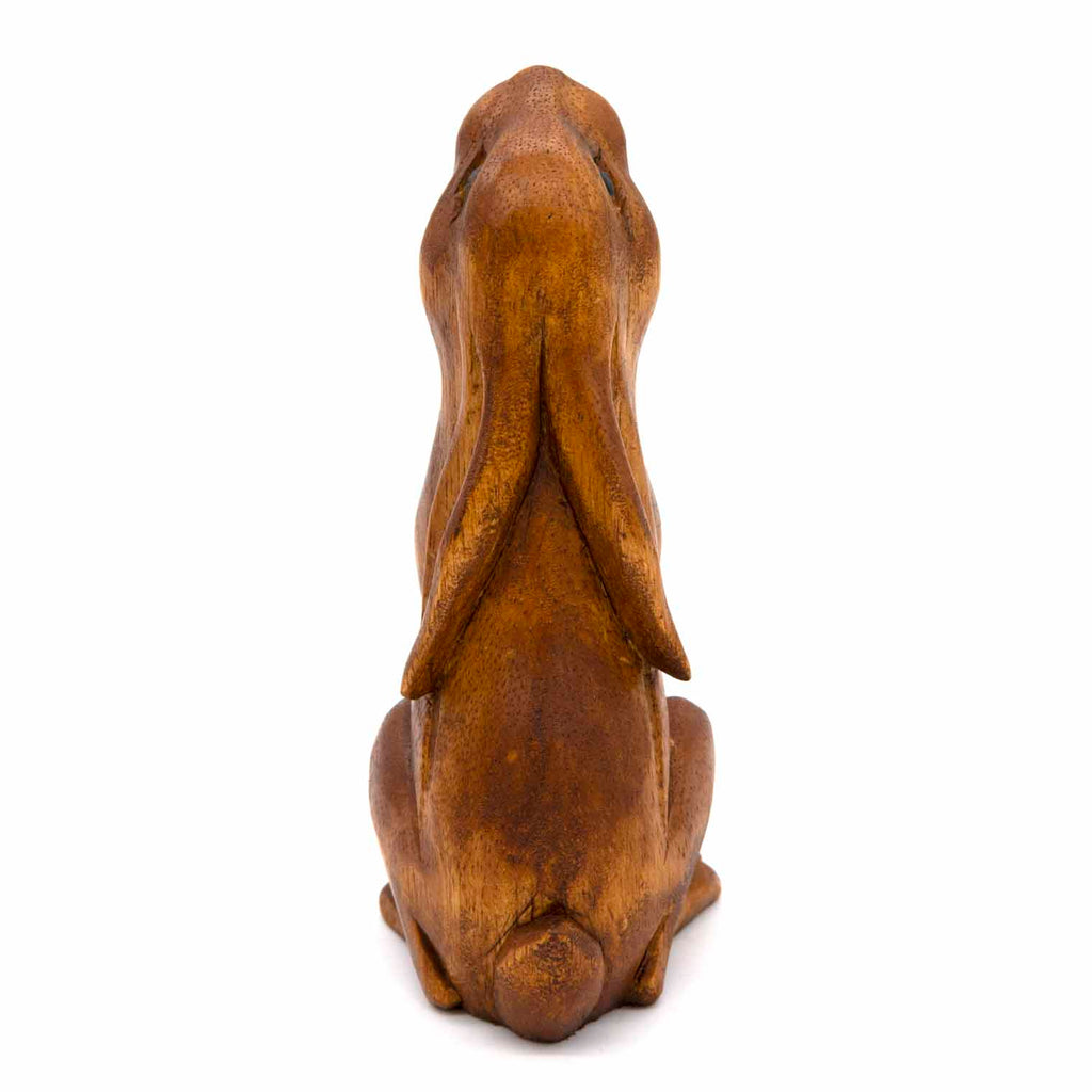 Moon Gazing Hare Woodcarving - Medium-Siesta Crafts