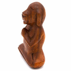 Meditating Dog Woodcarving-Siesta Crafts