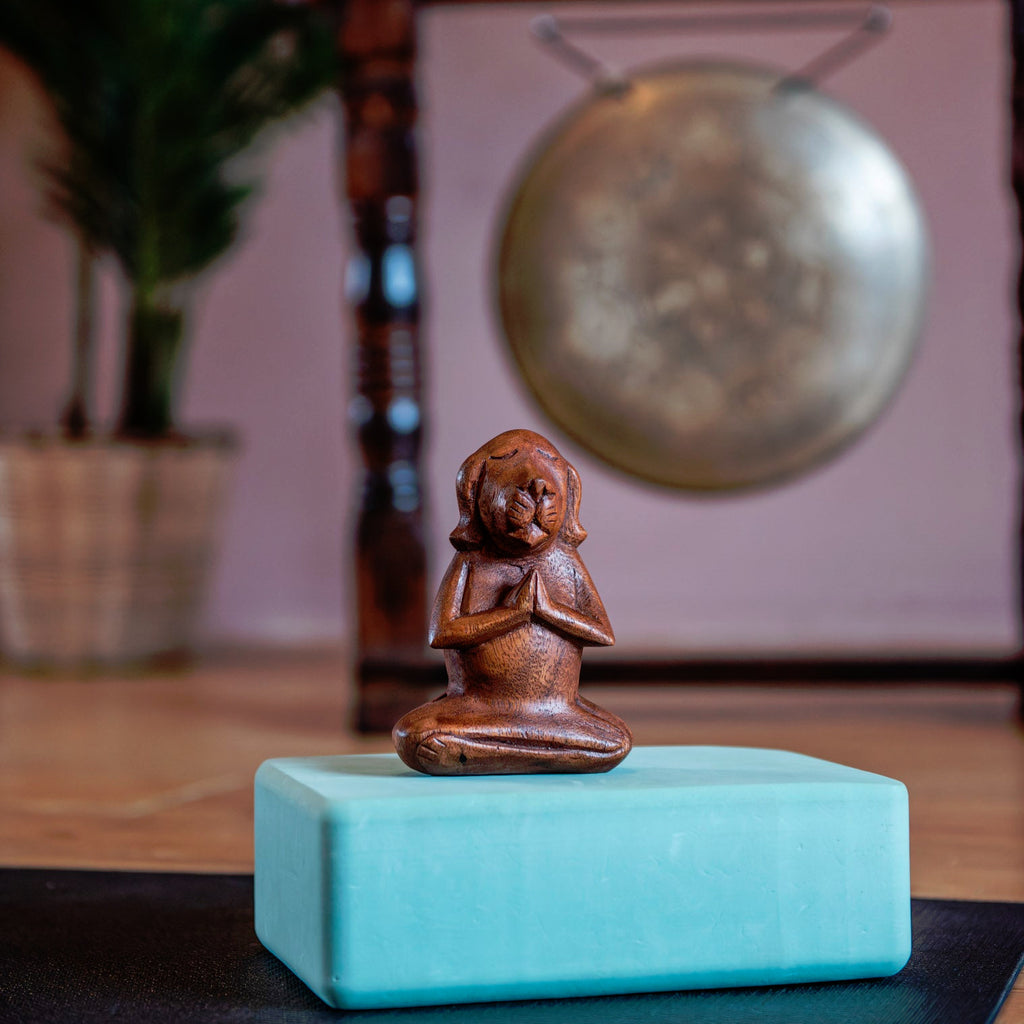 Meditating Dog Woodcarving-Siesta Crafts