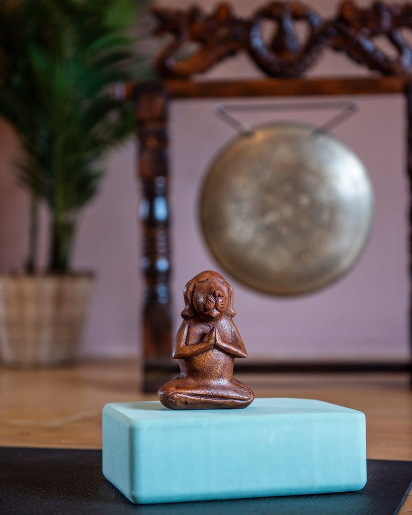 Meditating Dog Woodcarving-Siesta Crafts