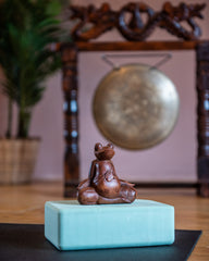 Meditating Frog Woodcarving-Siesta Crafts