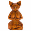Meditating Cat Woodcarving-Siesta Crafts