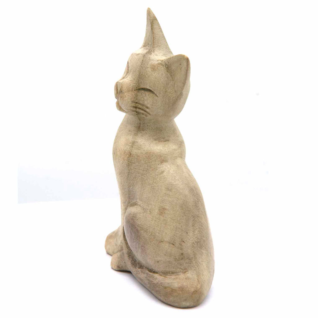 Sitting Cat Woodcarving-Siesta Crafts