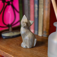 Sitting Cat Woodcarving