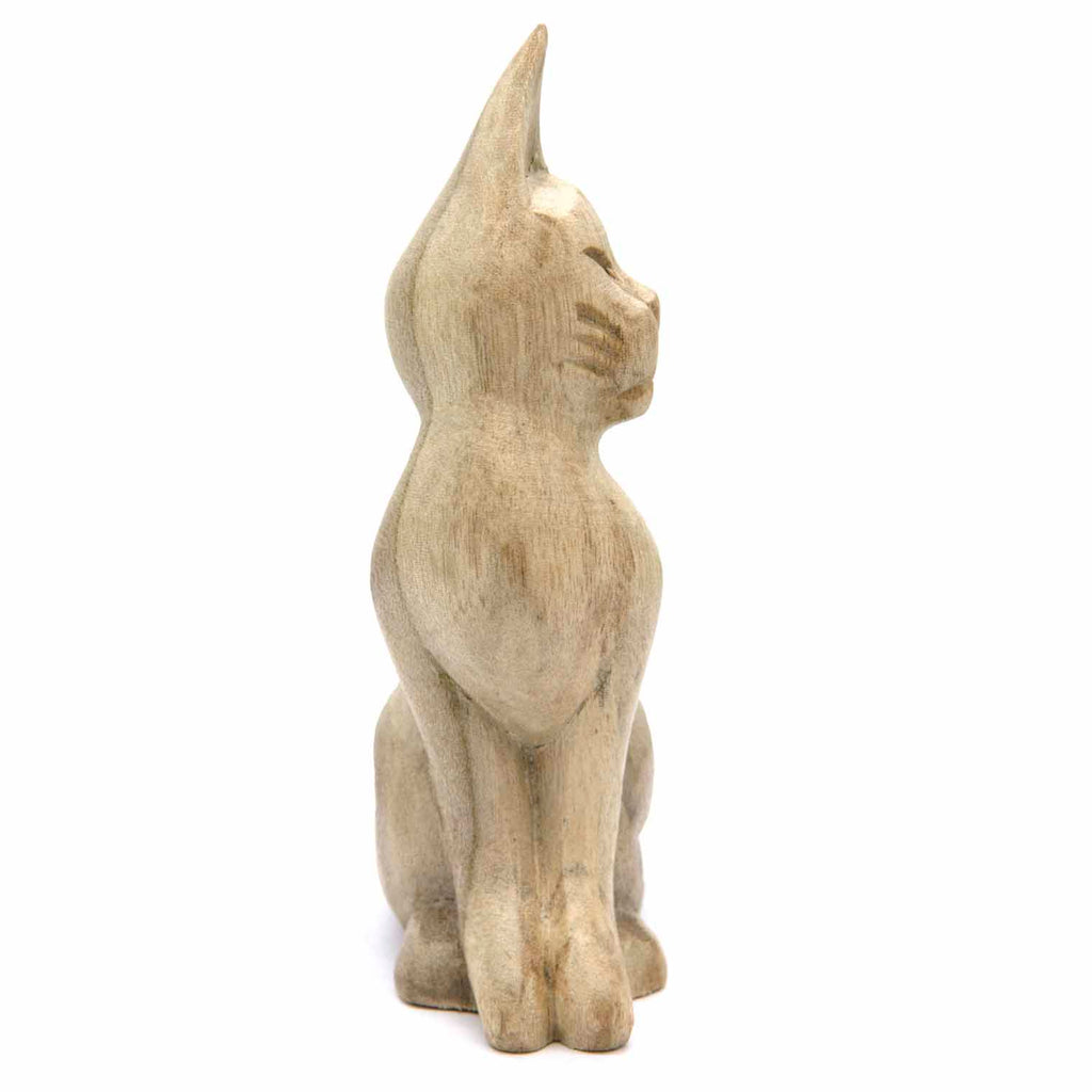 Sitting Cat Woodcarving-Siesta Crafts