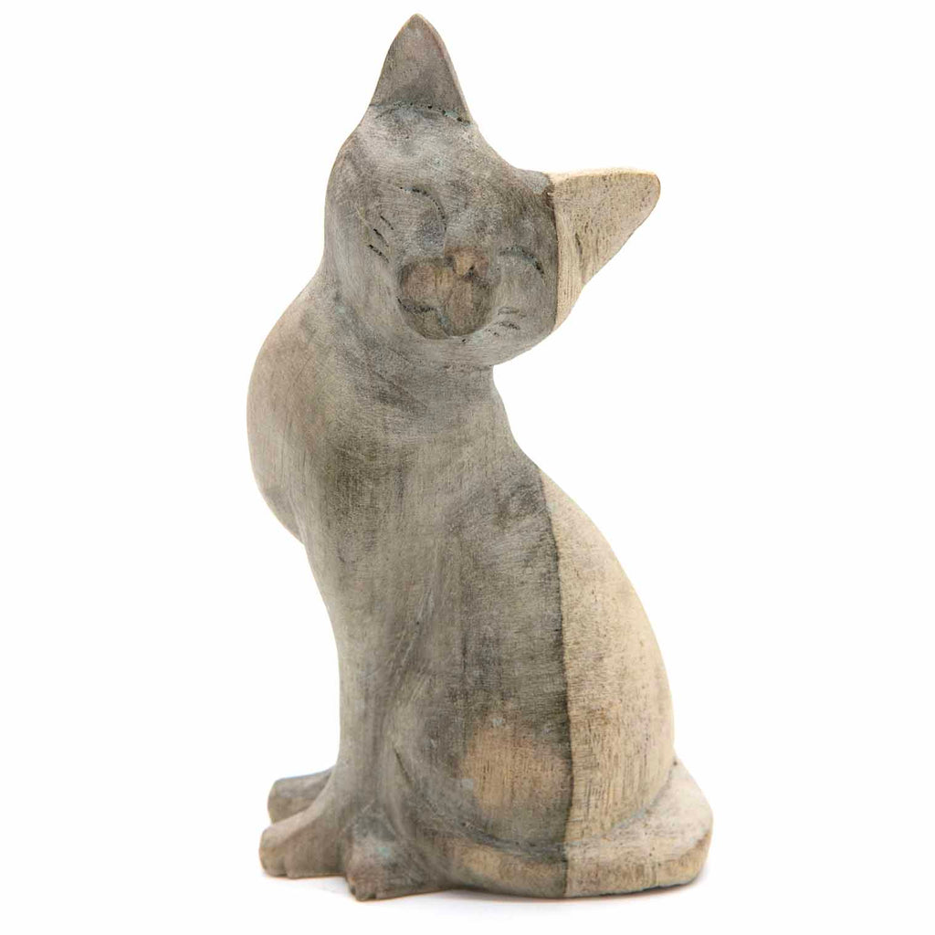 Sitting Cat Woodcarving-Siesta Crafts