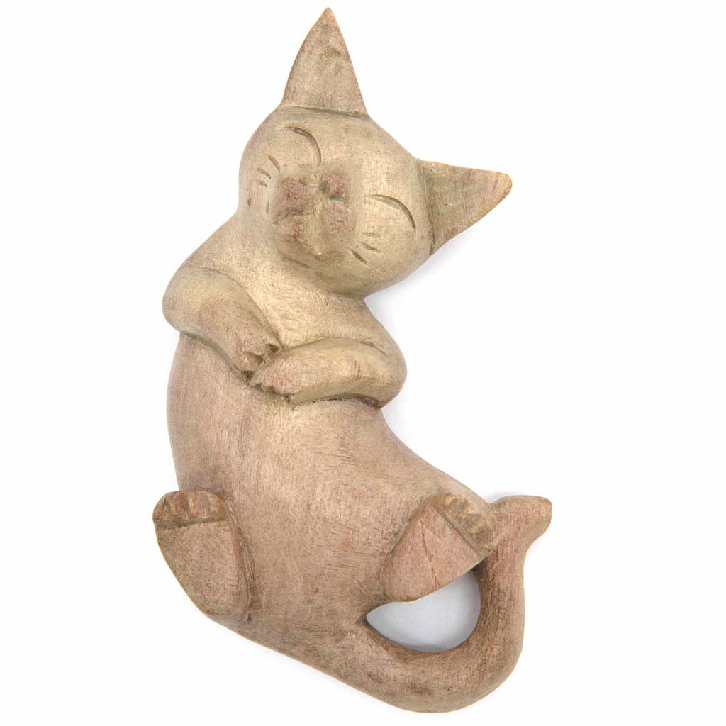 Playing Cat Woodcarving-Siesta Crafts