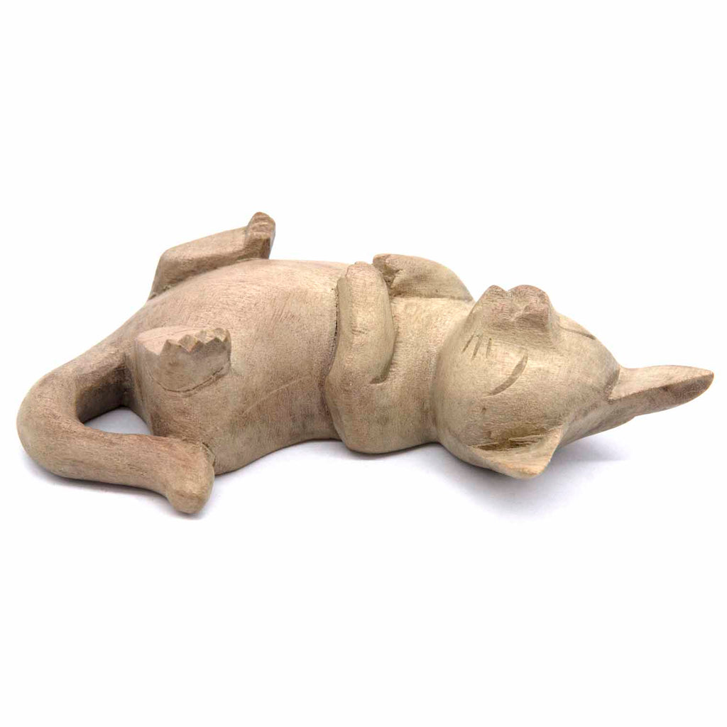 Playing Cat Woodcarving-Siesta Crafts