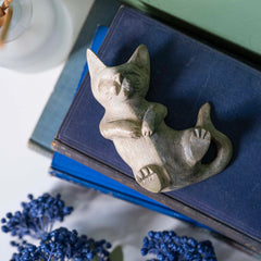 Playing Cat Woodcarving
