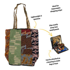 Patchwork Folding Shopper Bag-Siesta Crafts