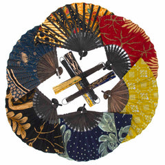 Ten Large Balinese Batik Fans-Siesta Crafts