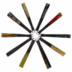 Ten Large Balinese Batik Fans-Siesta Crafts