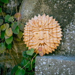 Green Man Carved Plaque-Siesta Crafts