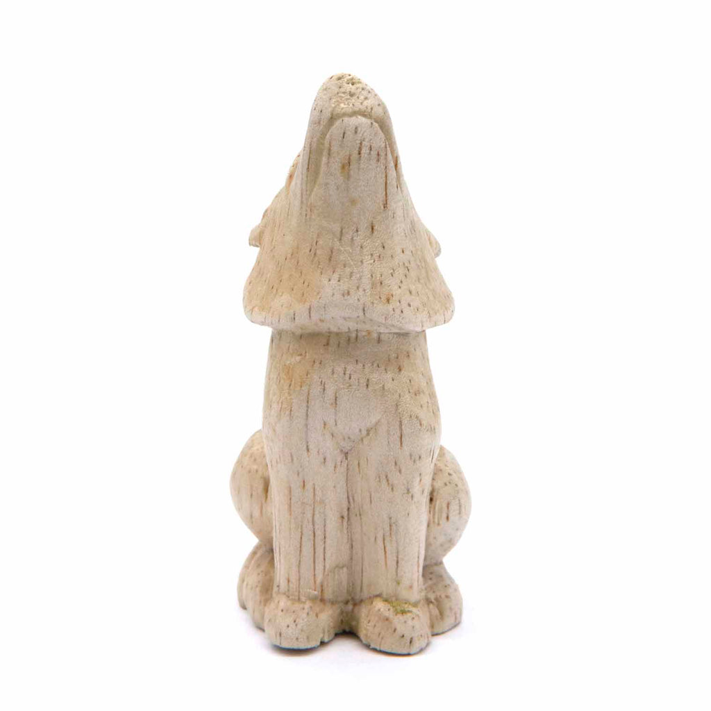 Mini Howling Wolf Woodcarving-Siesta Crafts