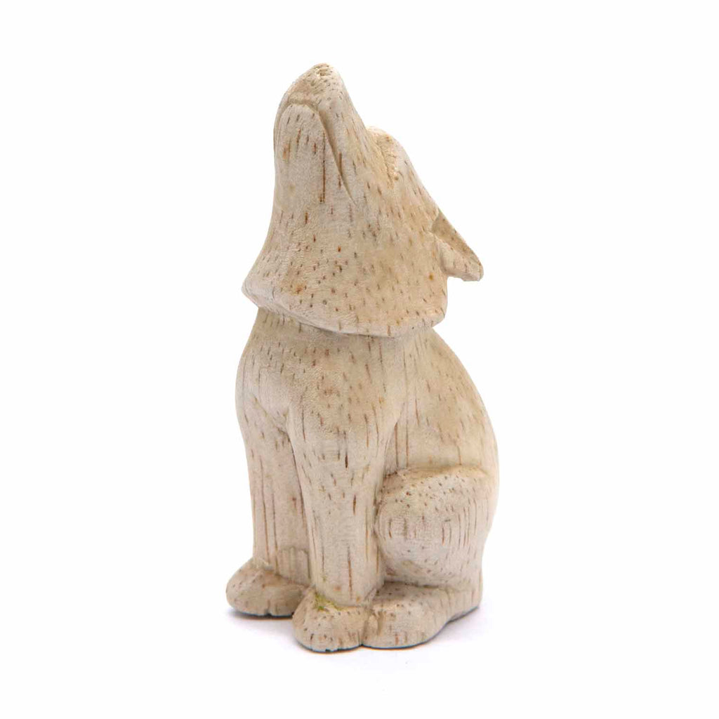 Mini Howling Wolf Woodcarving-Siesta Crafts
