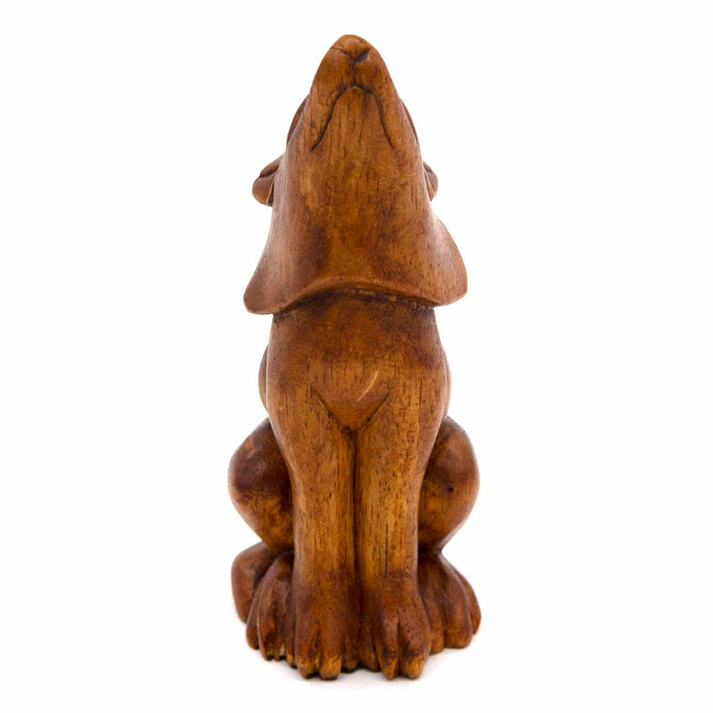 Howling Wolf Woodcarving Medium-Siesta Crafts