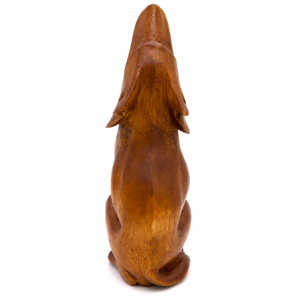 Howling Wolf Woodcarving Large-Siesta Crafts