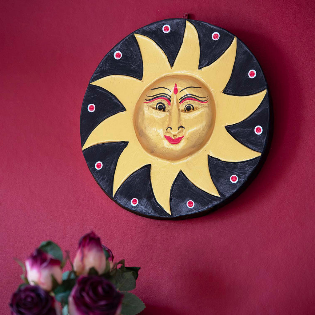 Black and Gold Sun Plaque