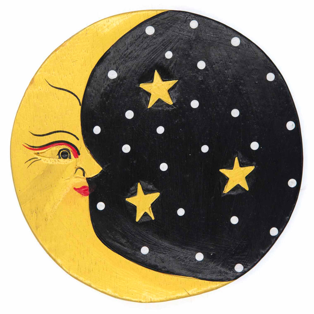 Black and Gold Moon Plaque-Siesta Crafts