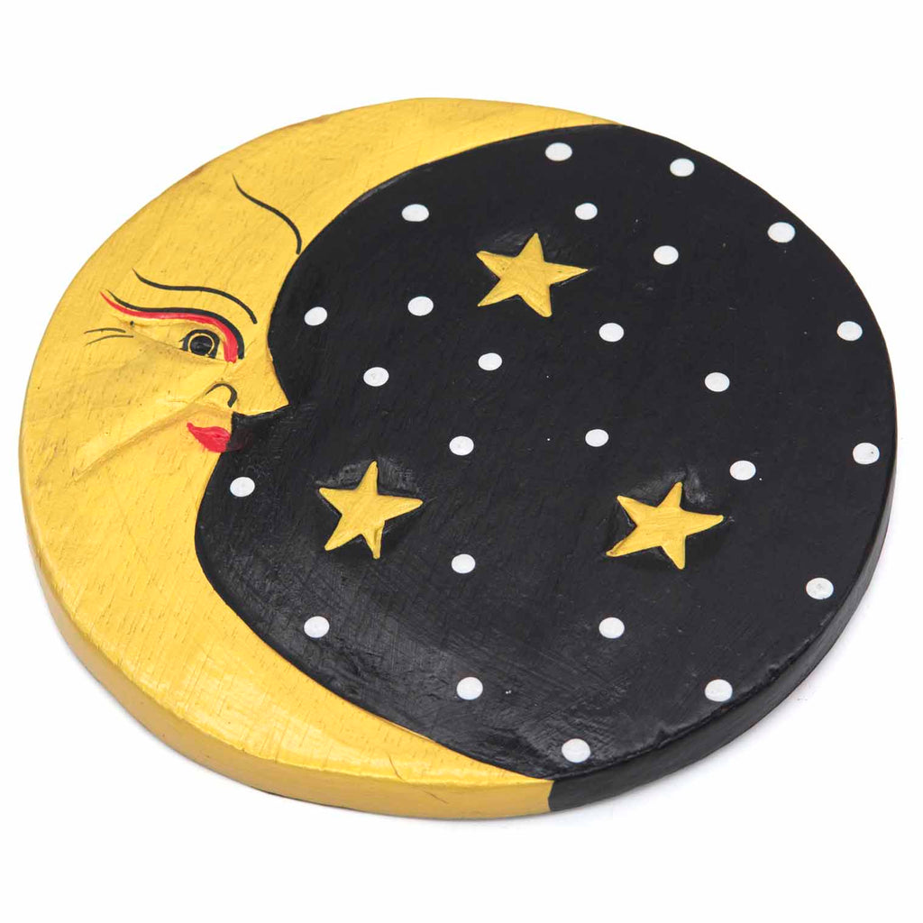 Black and Gold Moon Plaque-Siesta Crafts
