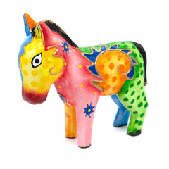 Psychedelic Donkey Woodcarving-Siesta Crafts