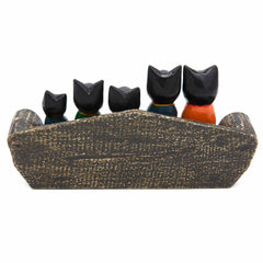 Cats on a Sofa Woodcarving-Siesta Crafts