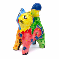 Psychedelic Cat Woodcarving-Siesta Crafts