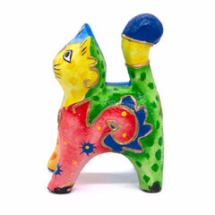 Psychedelic Cat Woodcarving-Siesta Crafts