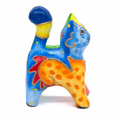 Psychedelic Cat Woodcarving-Siesta Crafts