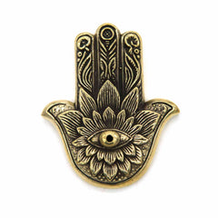 Hand of Fatima Brass Incense Holder-Siesta Crafts