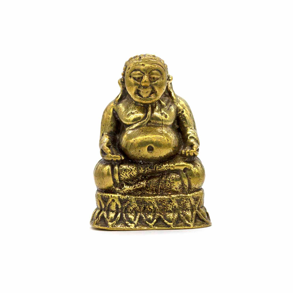 Mini Brass Laughing Buddha-Siesta Crafts