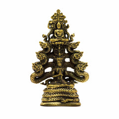 Mini Brass Buddha with Nagas-Siesta Crafts