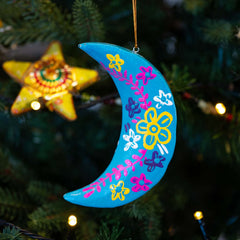 Painted Moon Hanging Decoration