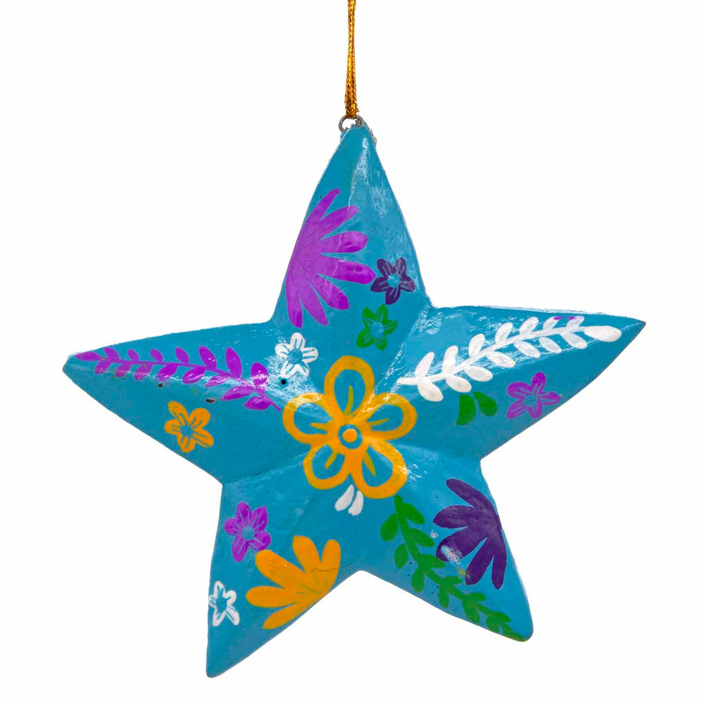 Painted Star Hanging Decoration-Siesta Crafts