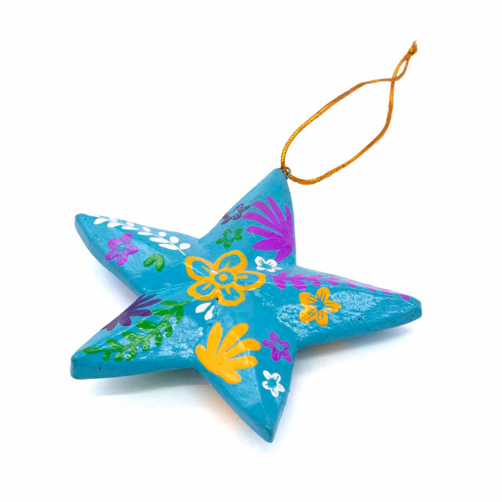 Painted Star Hanging Decoration-Siesta Crafts