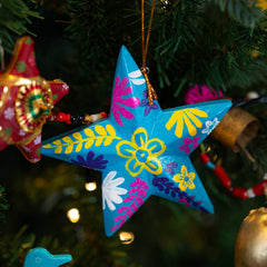 Painted Star Hanging Decoration