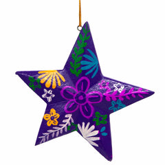 Painted Star Hanging Decoration-Siesta Crafts