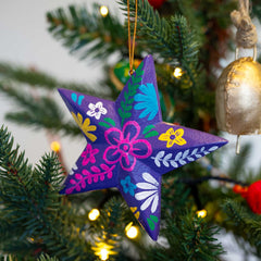 Painted Star Hanging Decoration