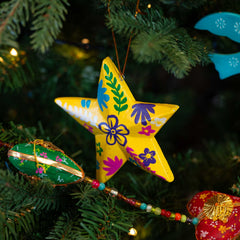 Painted Star Hanging Decoration