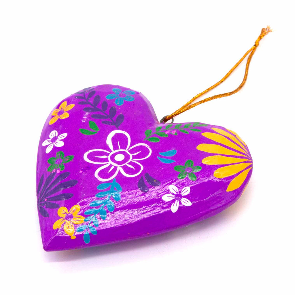 Painted Heart Hanging Decoration-Siesta Crafts