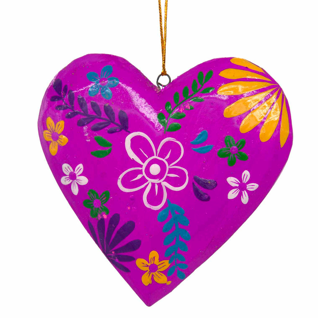 Painted Heart Hanging Decoration-Siesta Crafts