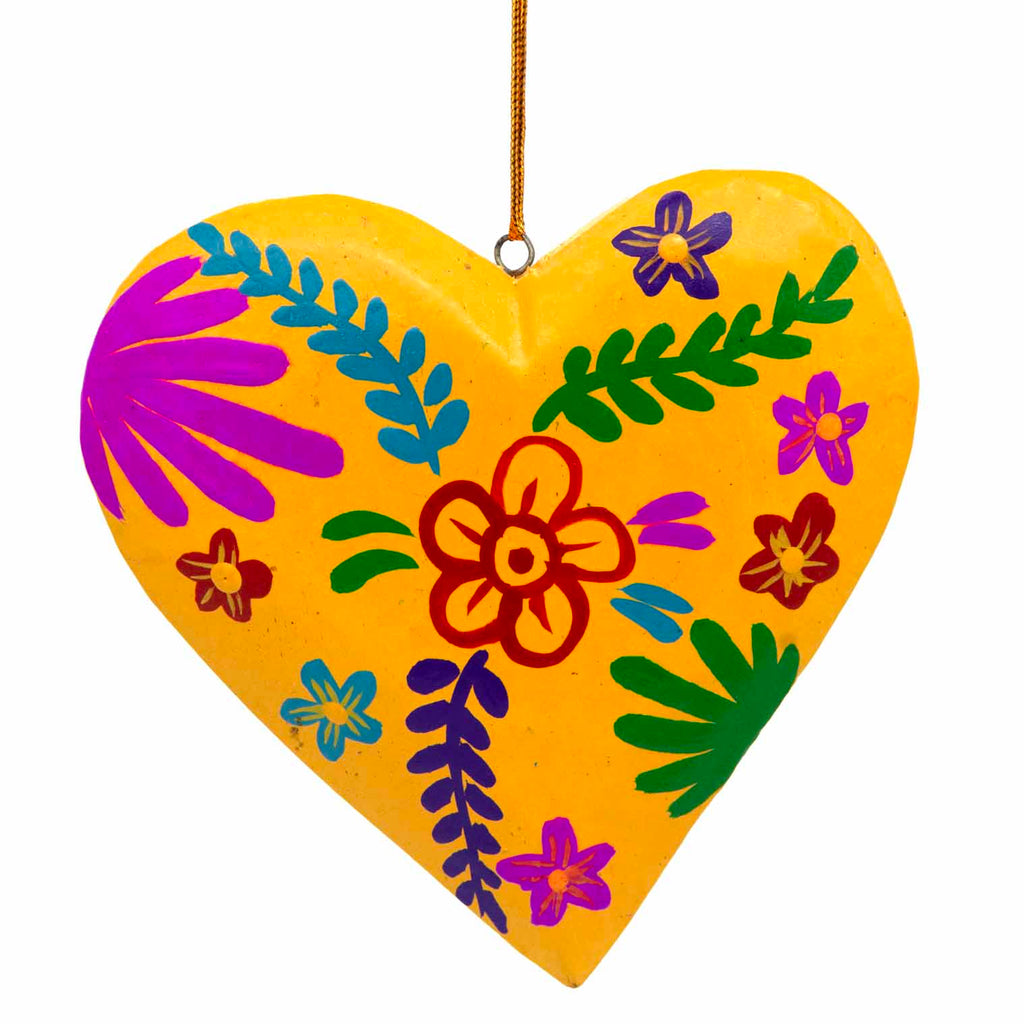 Painted Heart Hanging Decoration-Siesta Crafts