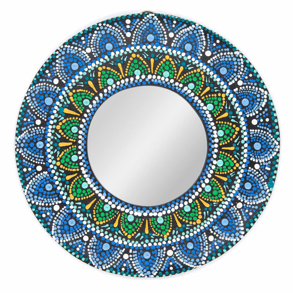 Dot Painted Mirror-Siesta Crafts