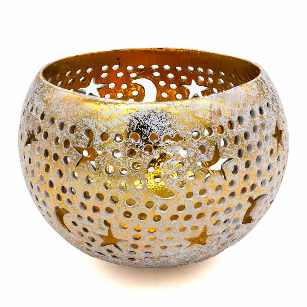Golden Night Cut Out Coconut Bowl-Siesta Crafts