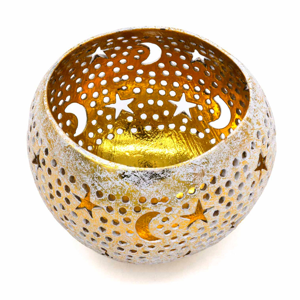 Golden Night Cut Out Coconut Bowl-Siesta Crafts