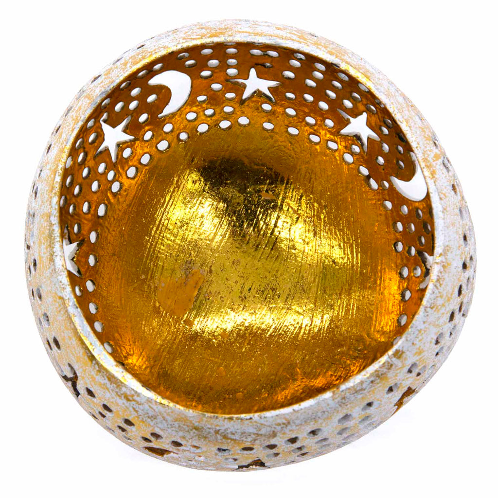 Golden Night Cut Out Coconut Bowl-Siesta Crafts