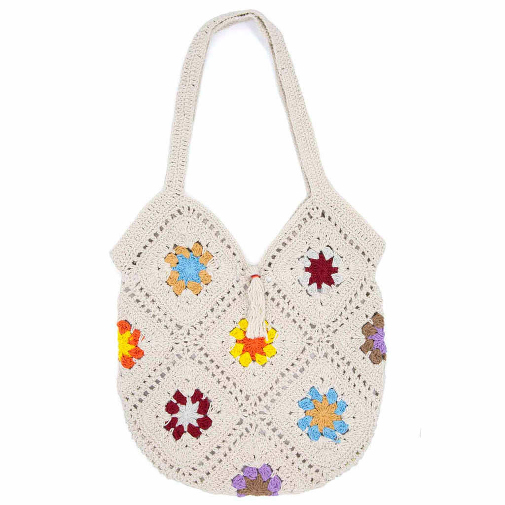 Crochet Granny Square Shopper Bag-Siesta Crafts