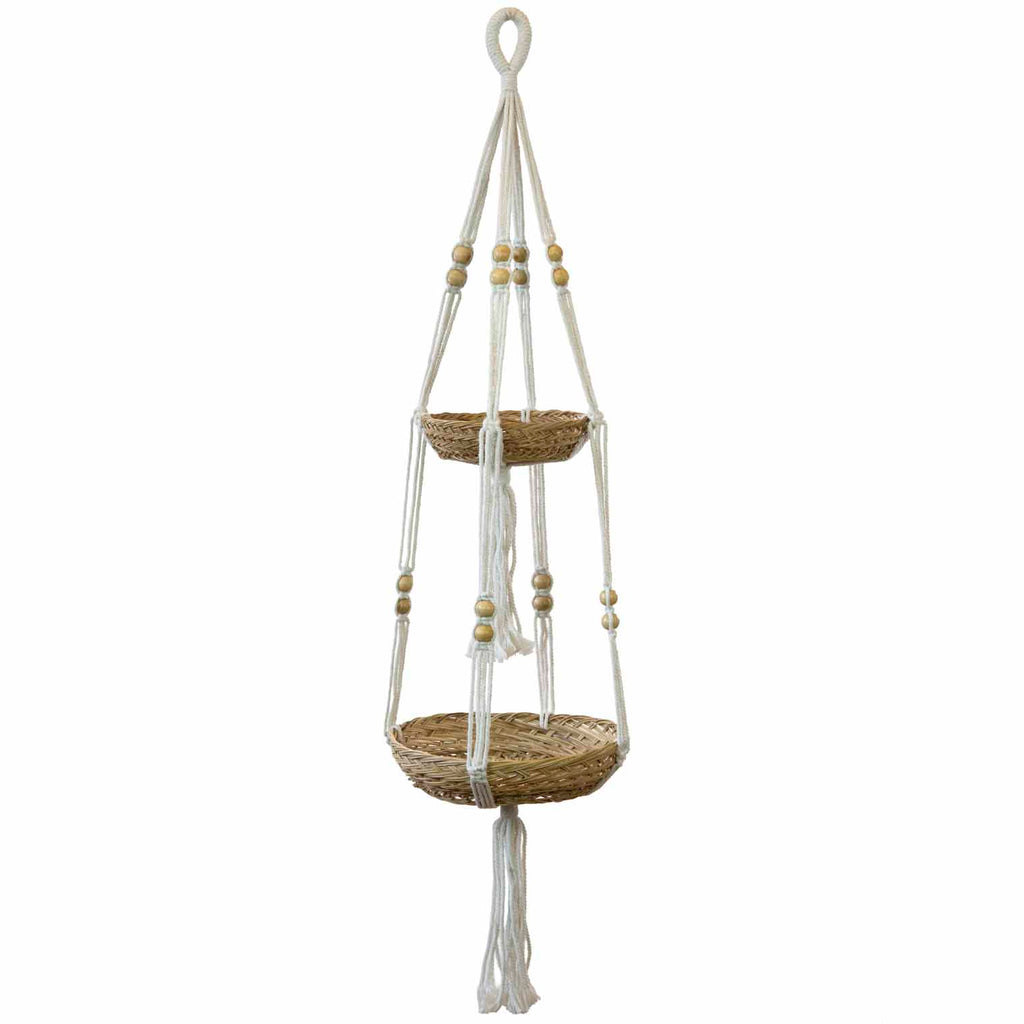 Macrame Double Basket Hanger-Siesta Crafts