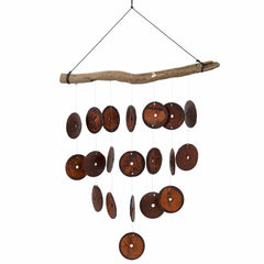 Driftwood Coconut Disc Windchime-Siesta Crafts
